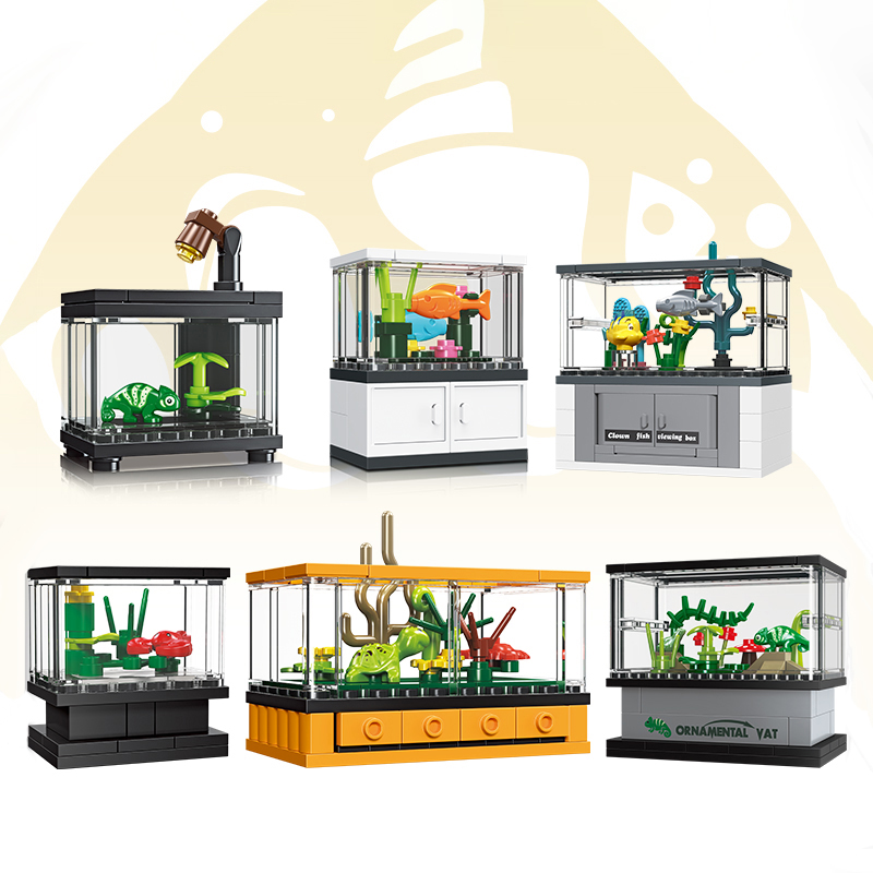 Aquarium Fish Lego - Conjunto de Blocos de Montar para