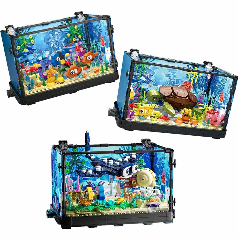 Aquarium Fish Lego - Conjunto de blocos de construção para
