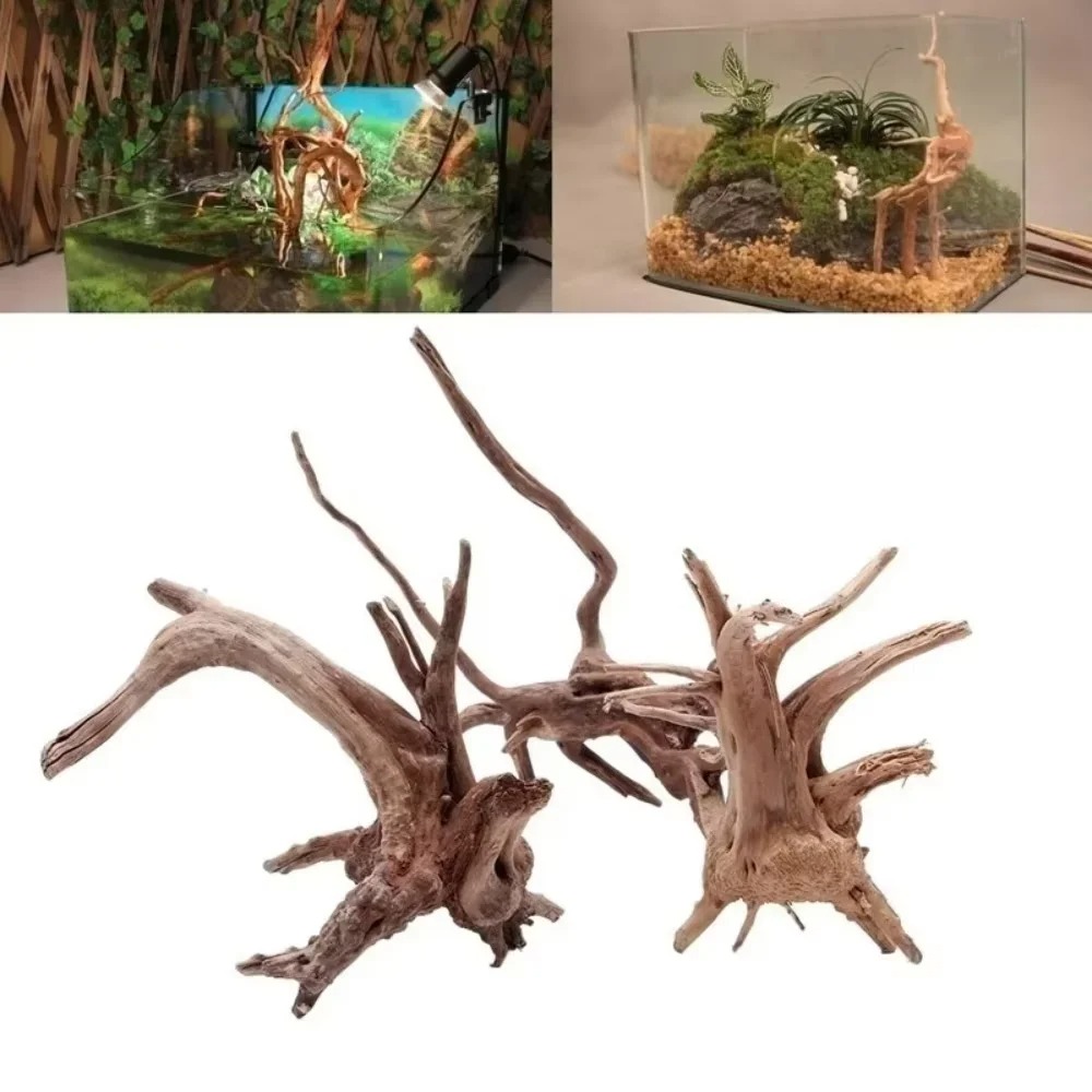 Aquarium Fish Fishing - Decoração de Aquário em Madeira Natural