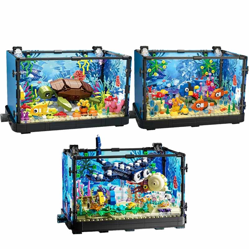 Aquarium Fish Lego - Conjunto de blocos de construção para