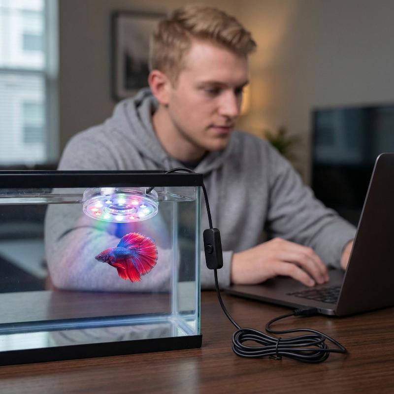 Luz LED USB para Aquário, Lâmp - Aquarium Fish Lego avaliação e preço