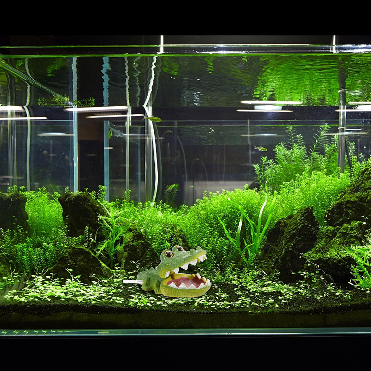 Ornamento de Aquário em Resina - Aquarium Fish Alligator avaliação e preço