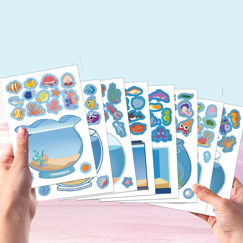 8 pçs bonito dos desenhos anim - Aquarium Fish Game avaliação e preço